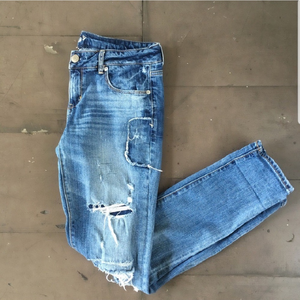 American Eagle for aerie skinny distressed denim